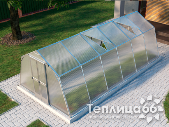 Теплица Мята под поликарбонат, ширина 3 метра (Калькулятор)