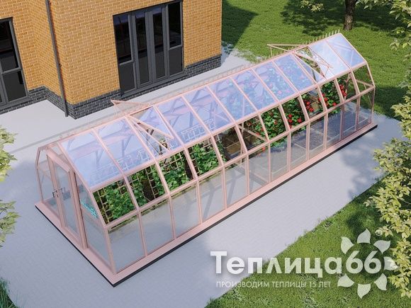 Теплица Рада Нева под стекло, ширина 2.65 метра (Калькулятор теплицы)