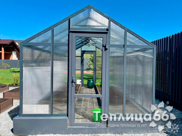 Теплица Рада Гарденикс 3 П под сотовый поликарбонат, ширина 3 м