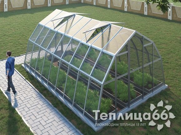 Теплица Рада Енисей под стекло, 4х6 метров