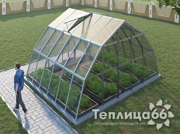 Теплица Рада Амазонка под стекло, 5х4 метра