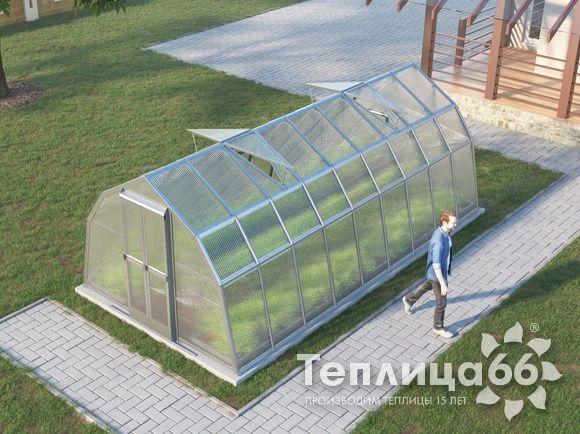 Теплица Рада Байкал из поликарбоната, 3x6 метров