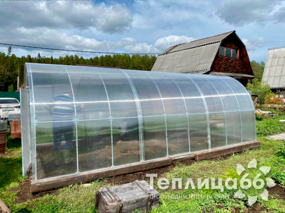 Теплица Рада Астра Премиум, оцинкованный профиль 20х30, покрытие из поликарбоната, шириной 3 метра (шаг 1 м)