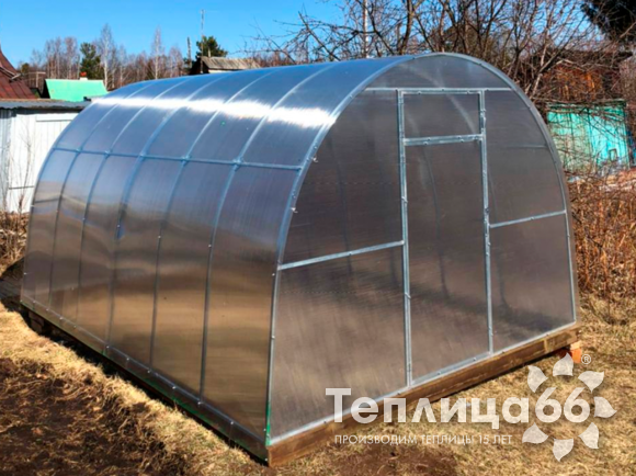 Теплица Рада Астра Люкс, оцинкованный профиль 20х40, покрытие из поликарбоната, шириной 3 метра (шаг 1 м)